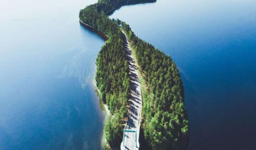 Unique road in Finland